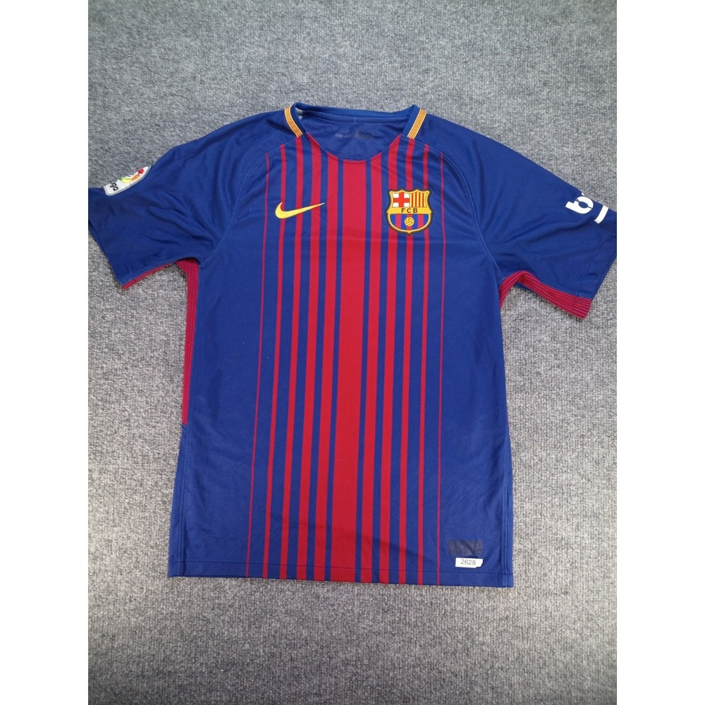 Nike FC Barcelona 2017/18 Home Soccer Jersey Mens Small La Liga Dri-FIT FCB